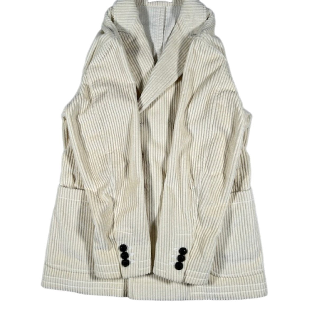 THE GIGI ZIGGY G002 Wide Wale Corduroy Jacket Ivory Size 46