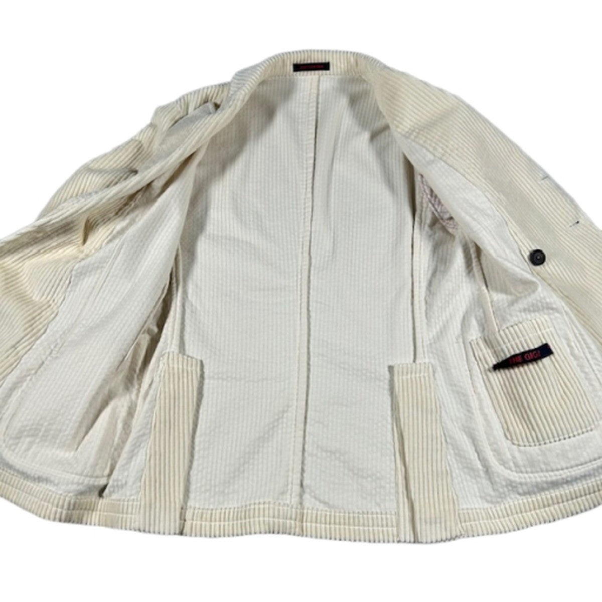 THE GIGI ZIGGY G002 Wide Wale Corduroy Jacket Ivory Size 46