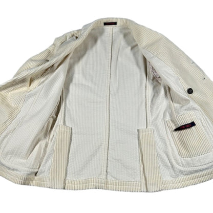THE GIGI ZIGGY G002 Wide Wale Corduroy Jacket Ivory Size 46