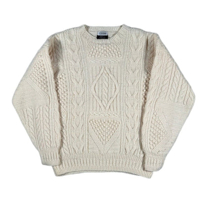FICCE YOSHIYUKI KONISHI Hand Knit Wool Cable Sweater Size L