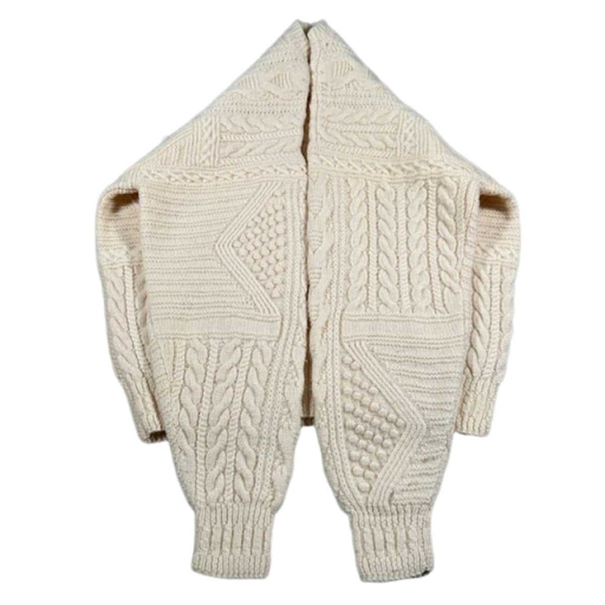 FICCE YOSHIYUKI KONISHI Hand Knit Wool Cable Sweater Size L