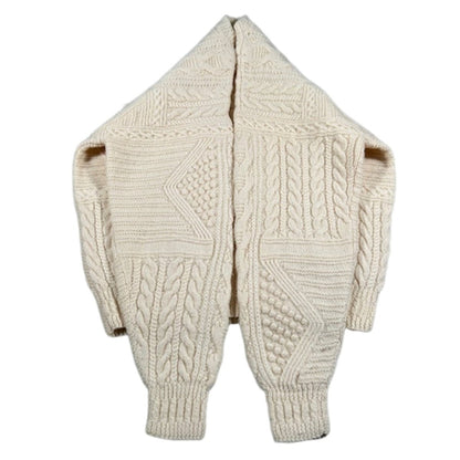 FICCE YOSHIYUKI KONISHI Hand Knit Wool Cable Sweater Size L