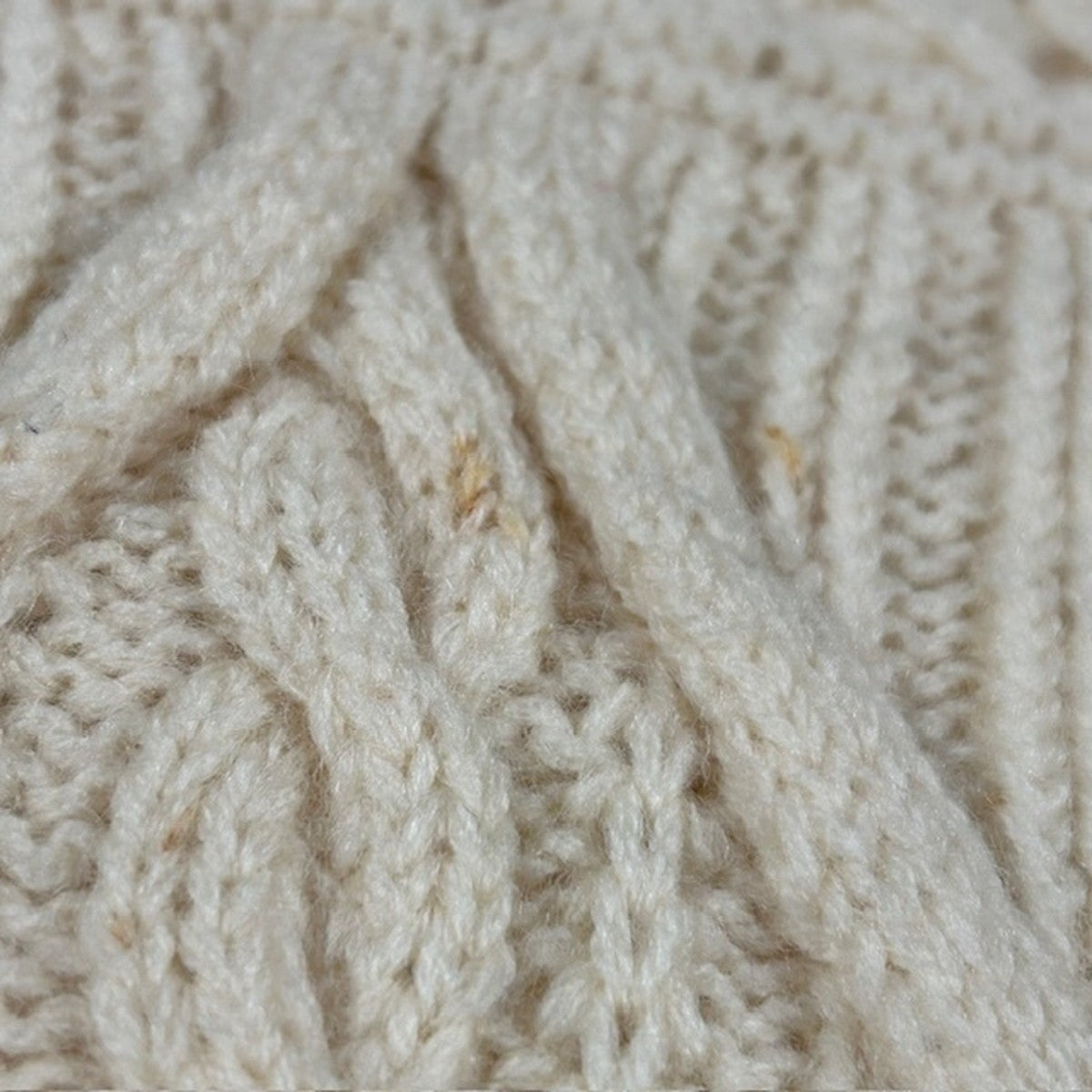 FICCE YOSHIYUKI KONISHI Hand Knit Wool Cable Sweater Size L