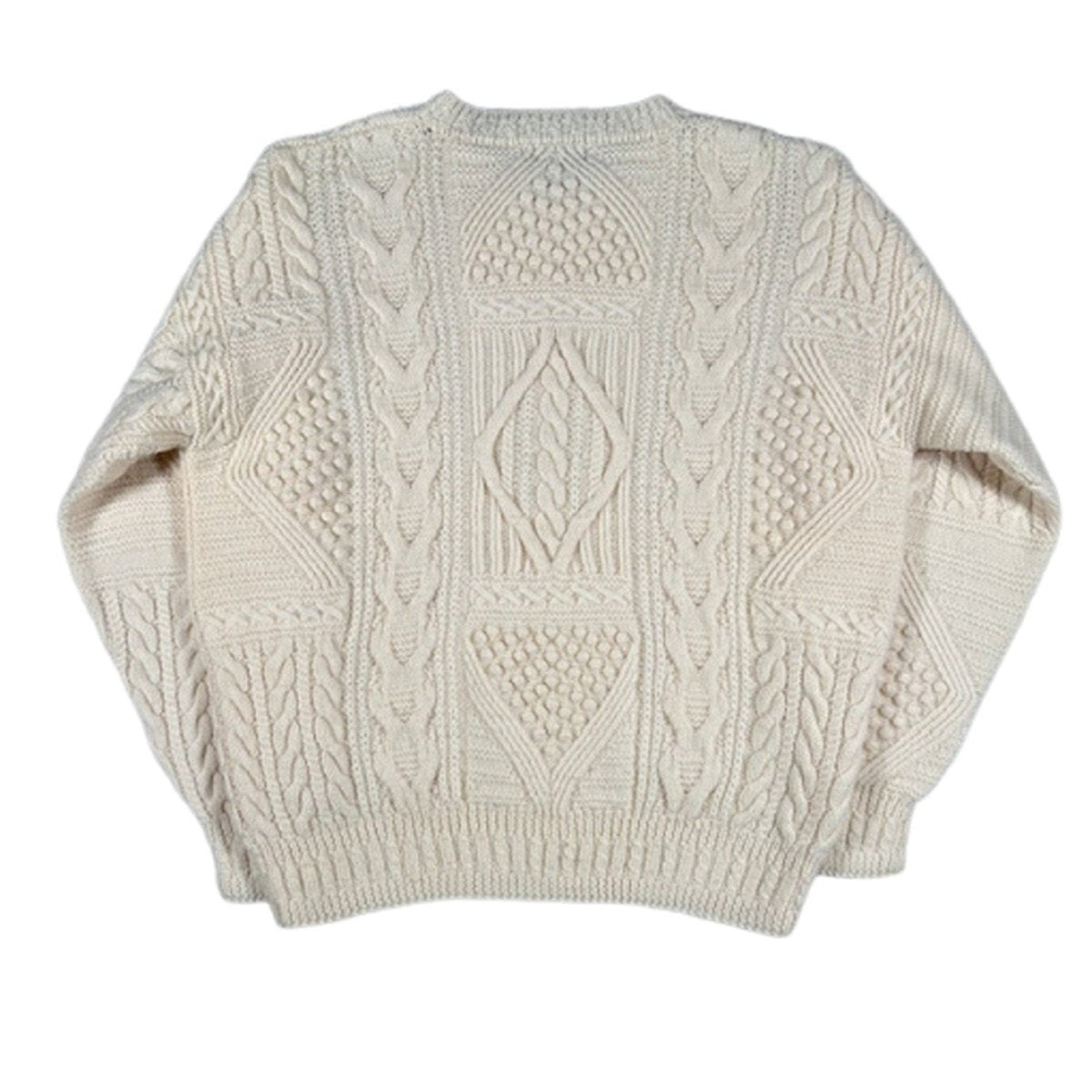 FICCE YOSHIYUKI KONISHI Hand Knit Wool Cable Sweater Size L