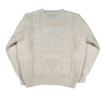 FICCE YOSHIYUKI KONISHI Hand Knit Wool Cable Sweater Size L