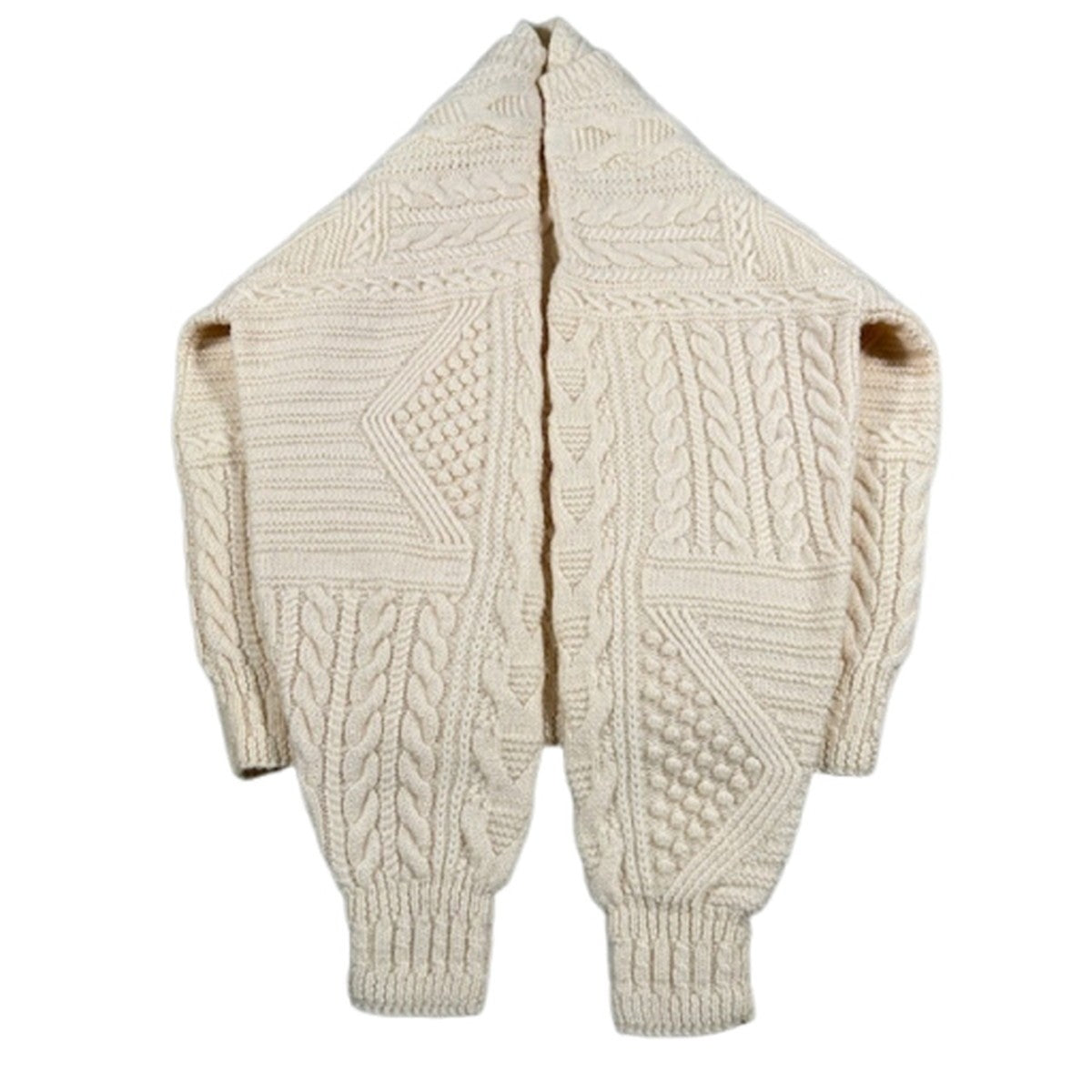 FICCE YOSHIYUKI KONISHI Hand Knit Wool Cable Sweater Size L