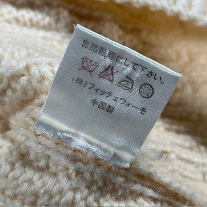 FICCE YOSHIYUKI KONISHI Hand Knit Wool Cable Sweater Size L