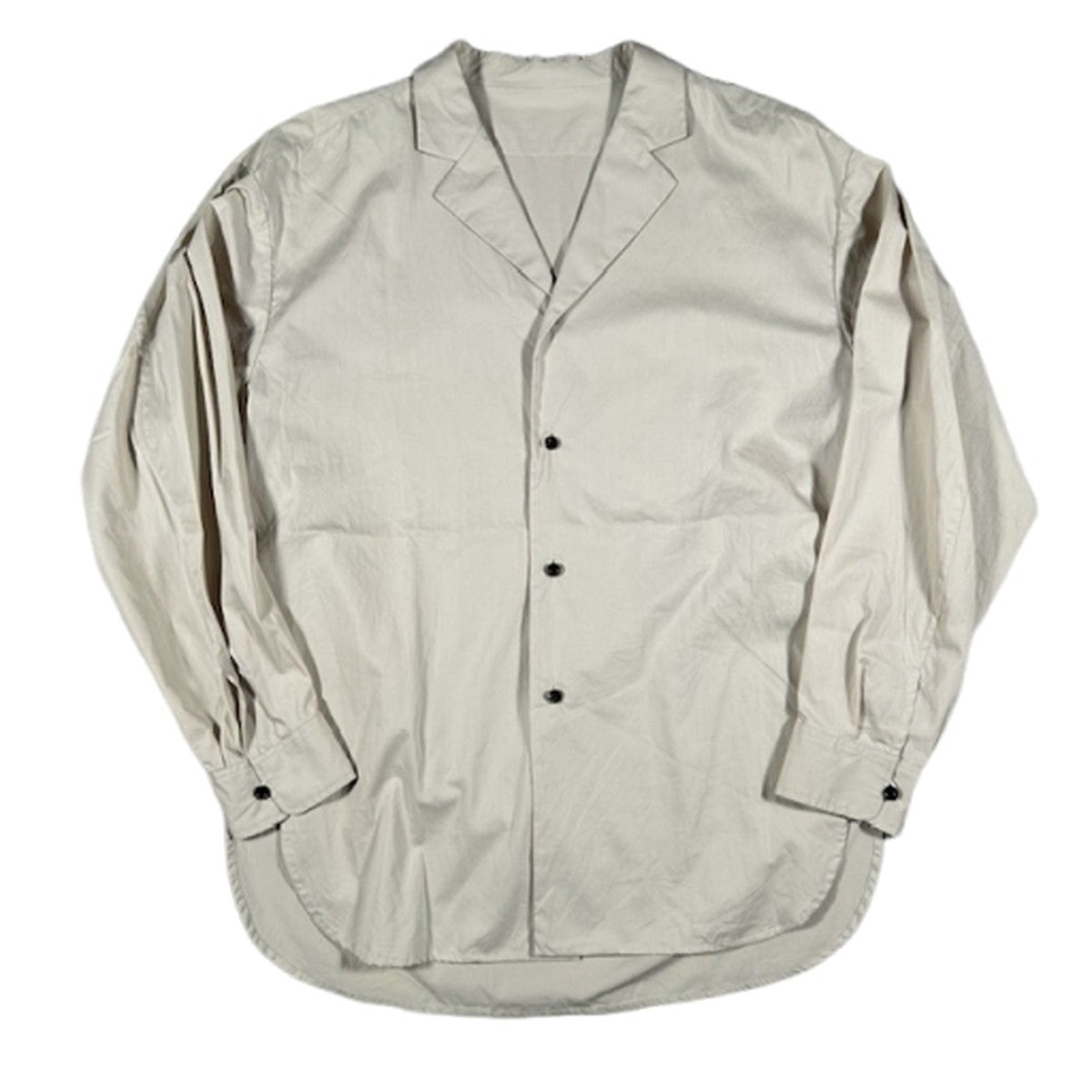 ITG un/unbient Open Collar Long Sleeve Shirt Beige Size 2