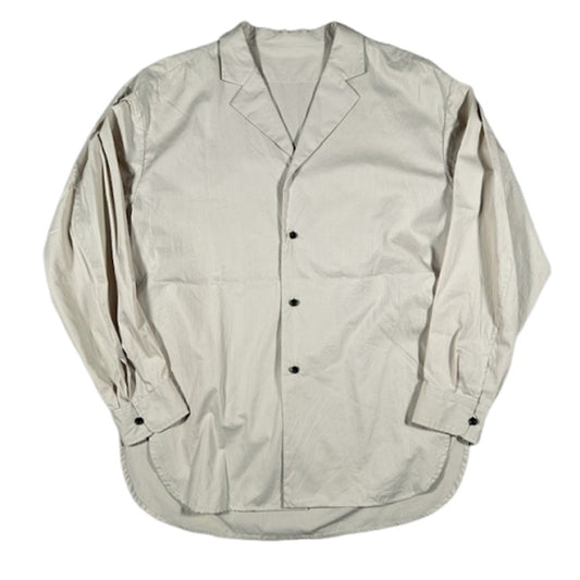 ITG un/unbient Open Collar Long Sleeve Shirt Beige Size 2