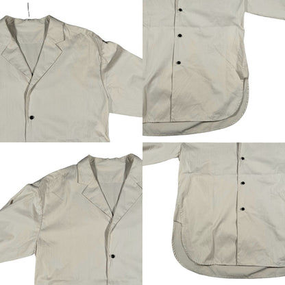 ITG un/unbient Open Collar Long Sleeve Shirt Beige Size 2