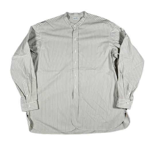 Vintage RAKINES Poplin Stripe Band Collar Shirt Size 3
