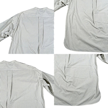 Vintage RAKINES Poplin Stripe Band Collar Shirt Size 3