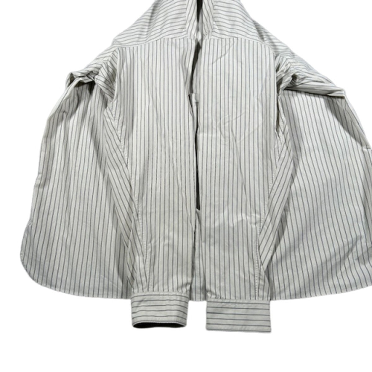 Vintage RAKINES Poplin Stripe Band Collar Shirt Size 3