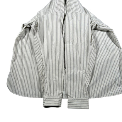 Vintage RAKINES Poplin Stripe Band Collar Shirt Size 3