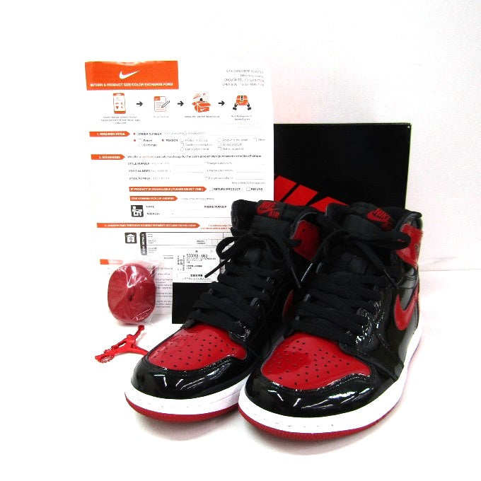 NIKE AIR JORDAN 1 RETRO High OG Black Sneakers Size 26cm