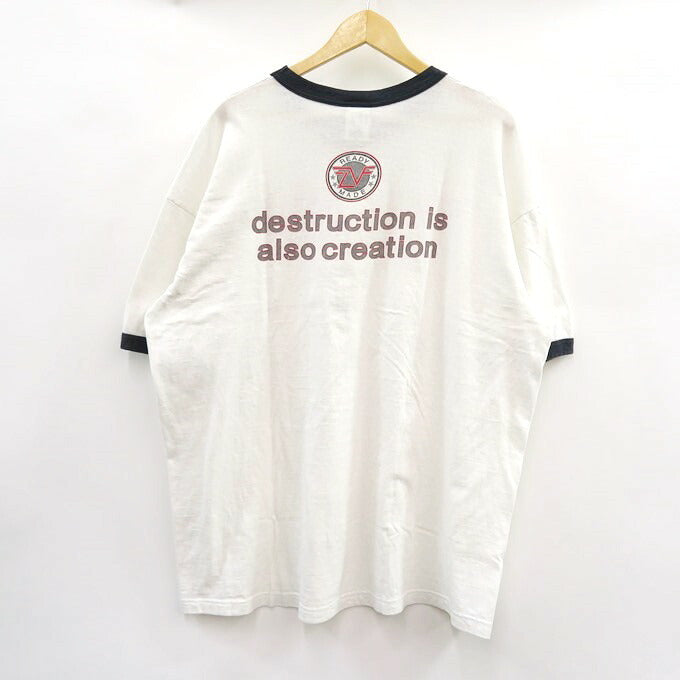 READYMADE Ringer T-Shirt White Size XXXL