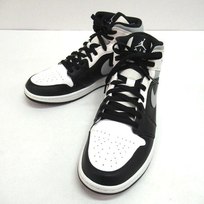 NIKE AIR JORDAN 1 MID White/Black/Grey Sneakers Size 28cm