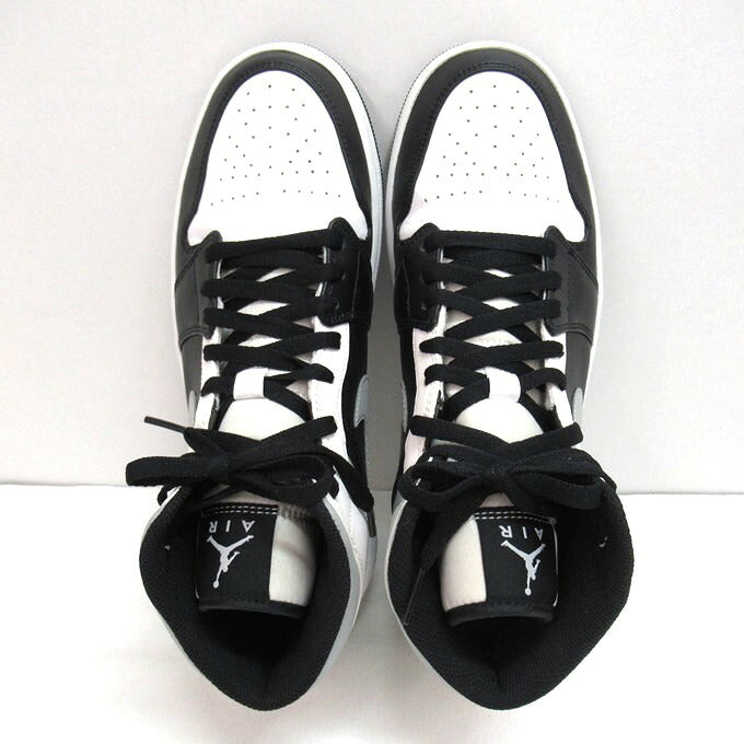 NIKE AIR JORDAN 1 MID White/Black/Grey Sneakers Size 28cm