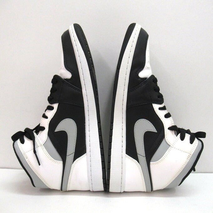 NIKE AIR JORDAN 1 MID White/Black/Grey Sneakers Size 28cm