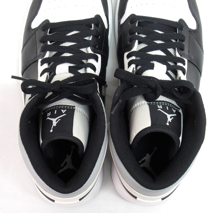 NIKE AIR JORDAN 1 MID White/Black/Grey Sneakers Size 28cm