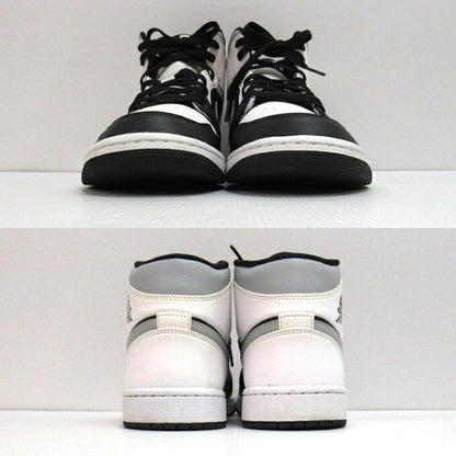 NIKE AIR JORDAN 1 MID White/Black/Grey Sneakers Size 28cm