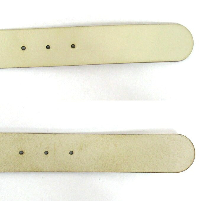 GUCCI G-Buckle Leather Belt Beige Size 80