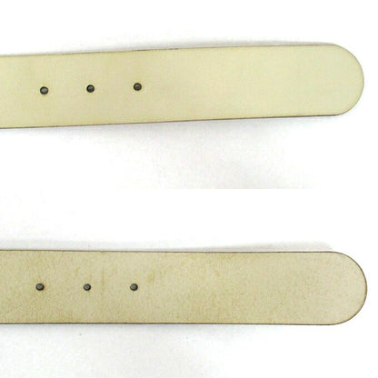 GUCCI G-Buckle Leather Belt Beige Size 80