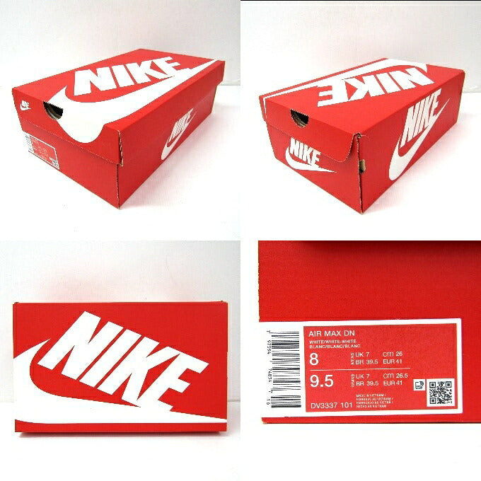 NIKE AIR MAX DN Dynamic Air White/Silver Sneakers Size 26cm