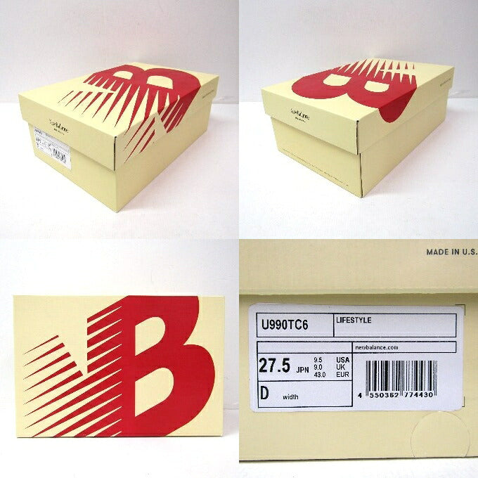 Balance U990TC6 Pigskin Suede Low-Cut Sneakers Size 27.5cm