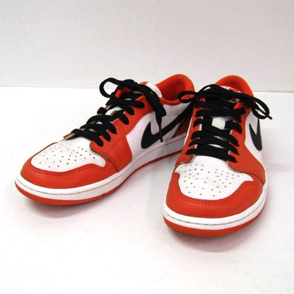 NIKE AIR JORDAN 1 Low OG Orange White Sneakers Size 27cm