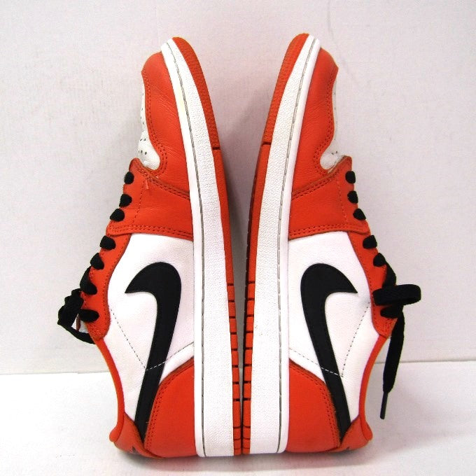 NIKE AIR JORDAN 1 Low OG Orange White Sneakers Size 27cm