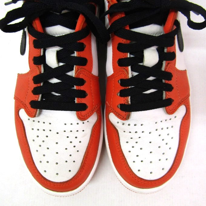 NIKE AIR JORDAN 1 Low OG Orange White Sneakers Size 27cm