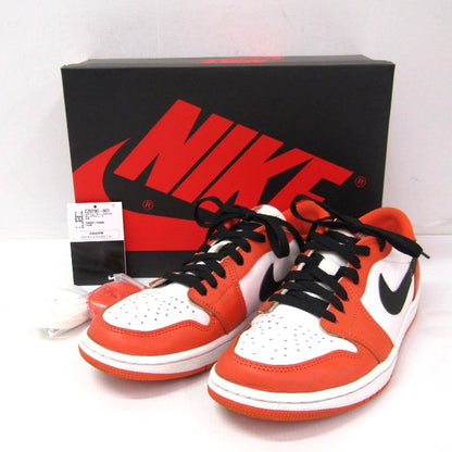 NIKE AIR JORDAN 1 Low OG Orange White Sneakers Size 27cm