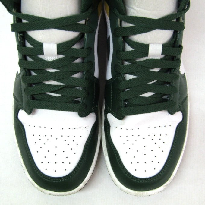 NIKE AIR JORDAN 1 Mid Noble Green White Sneakers Size 28cm