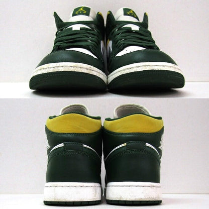 NIKE AIR JORDAN 1 Mid Noble Green White Sneakers Size 28cm
