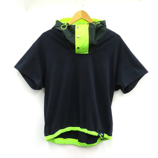 Kolor S HOOD TEE Hooded Mixed Material T-Shirt Blue Size 2