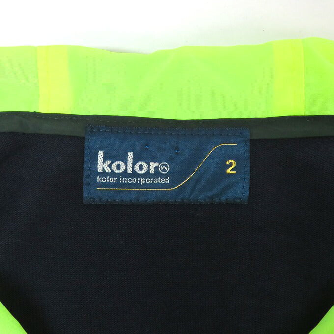 Kolor S HOOD TEE Hooded Mixed Material T-Shirt Blue Size 2