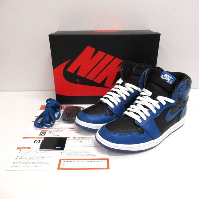 NIKE AIR JORDAN 1 Retro High OG Blue Sneakers Size 26.5cm