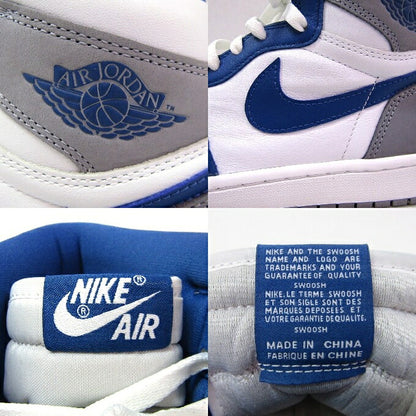 NIKE AIR JORDAN 1 Retro High OG True Gray Sneakers Size 27cm
