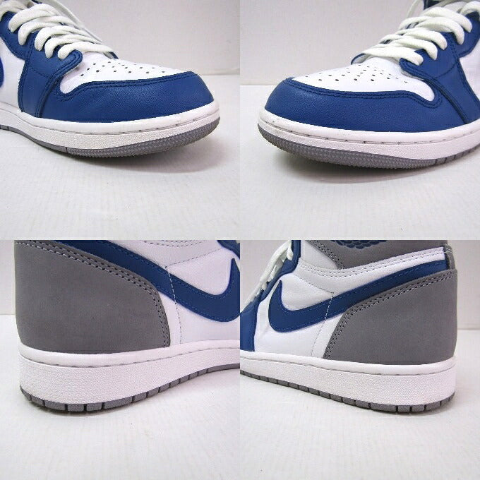 NIKE AIR JORDAN 1 Retro High OG True Gray Sneakers Size 27cm