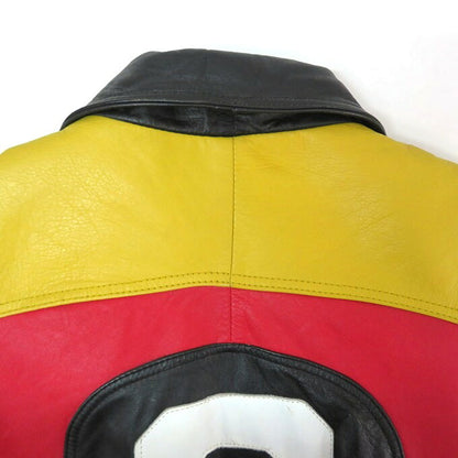 Red Baron 8-Ball Leather Jacket Multi-Color Size M