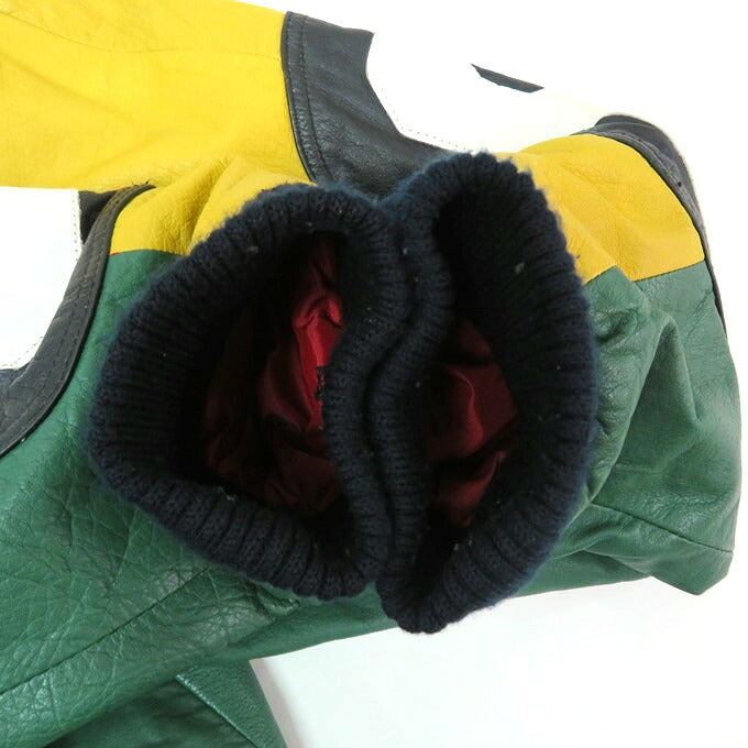 Red Baron 8-Ball Leather Jacket Multi-Color Size M