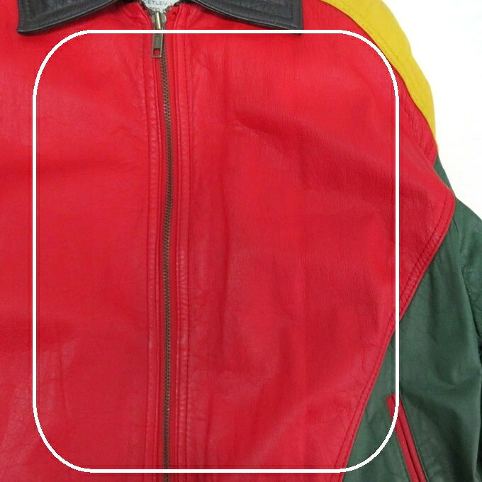 Red Baron 8-Ball Leather Jacket Multi-Color Size M
