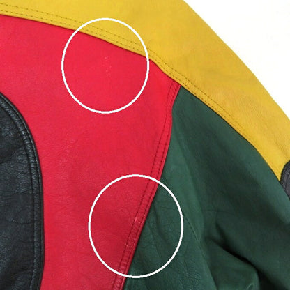 Red Baron 8-Ball Leather Jacket Multi-Color Size M