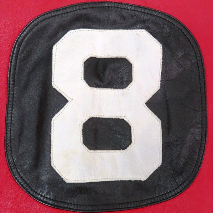 Red Baron 8-Ball Leather Jacket Multi-Color Size M