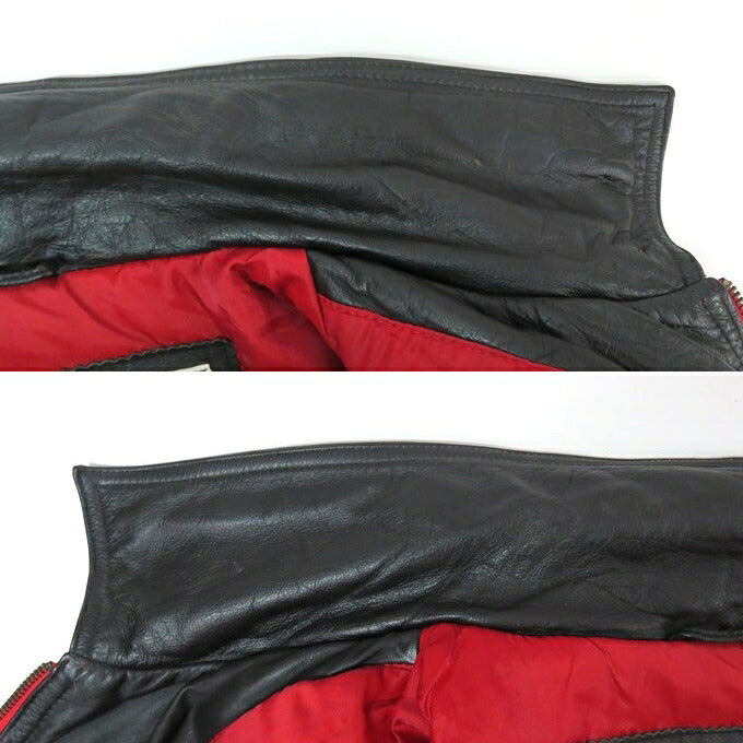 Red Baron 8-Ball Leather Jacket Multi-Color Size M