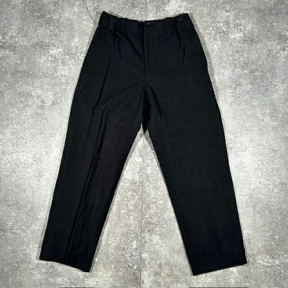 Y's For Men 02AW Cotton Linen Casual Pants Black Size 2