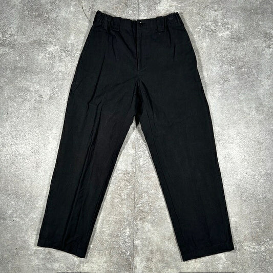 Y's For Men 02AW Cotton Linen Casual Pants Black Size 2