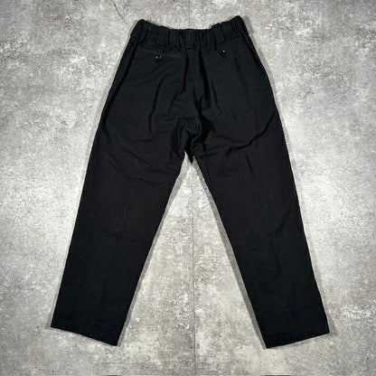 Y's For Men 02AW Cotton Linen Casual Pants Black Size 2