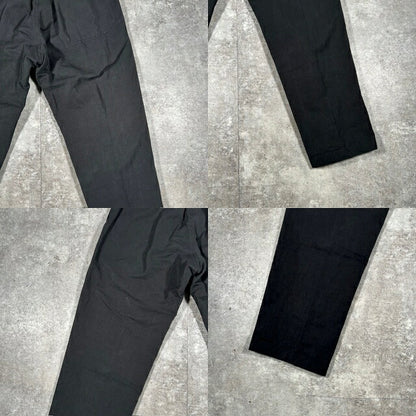 Y's For Men 02AW Cotton Linen Casual Pants Black Size 2